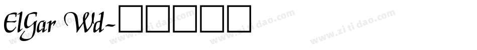 ElGar Wd字体转换
